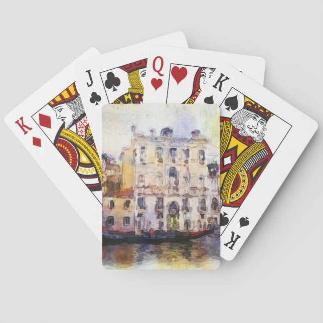 Jeu De Cartes Regarde OD Venise faite dans l'aquarelle (dos)