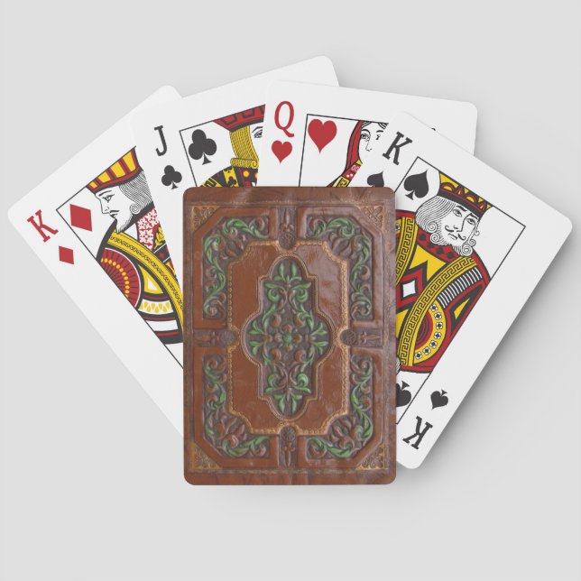 Jeu De Cartes Regarder en cuir intégré ~ Jouer des cartes (dos)