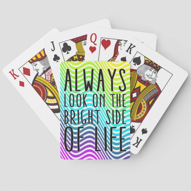 Jeu De Cartes Regardez toujours le côté lumineux de la vie (dos)