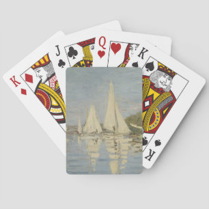 Jeu De Cartes Régates à Argenteuil, peinture à l'huile, Claude M