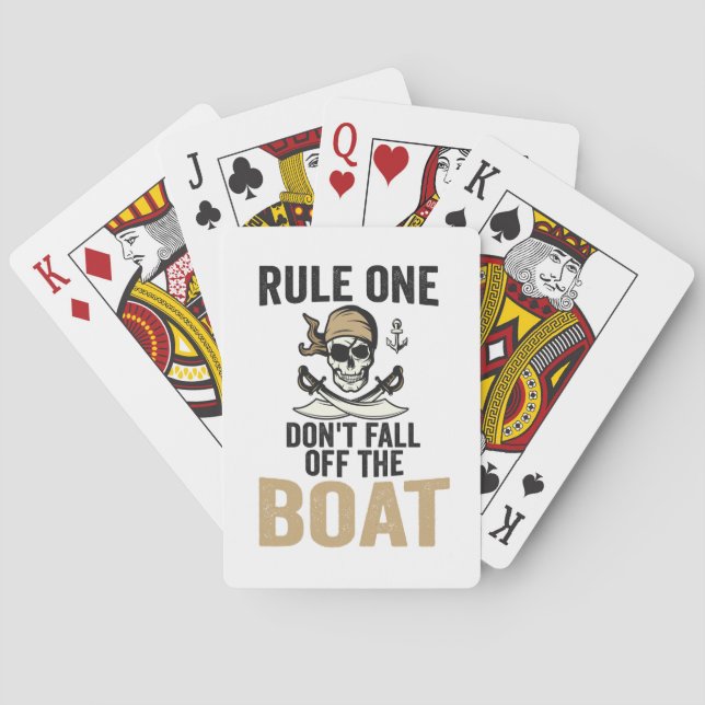 Jeu De Cartes Règle 1 Ne tombez pas du bateau drôle (dos)