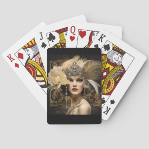 Jeu De Cartes Reine Art Déco