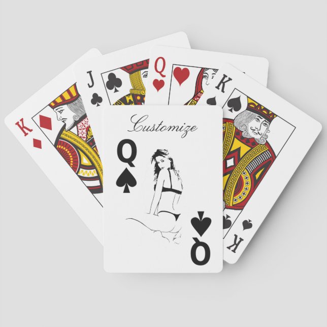 Jeu De Cartes Reine de fille Thunder_Cove de bikini de pelles (dos)