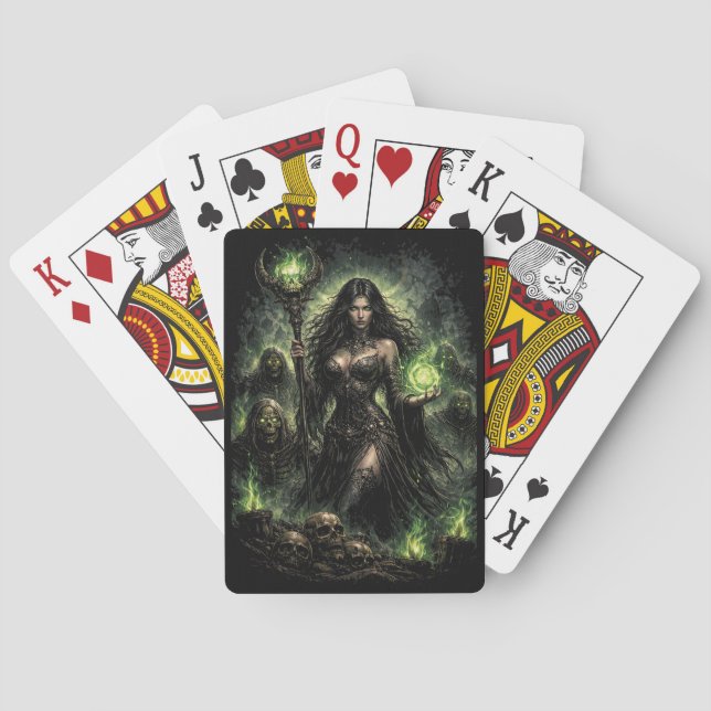 Jeu De Cartes Reine de la Flamme Verte (dos)