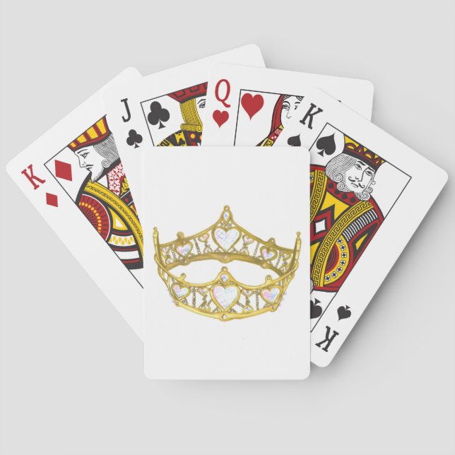 Jeu De Cartes Reine des Coeurs couronne jouer aux cartes (dos)