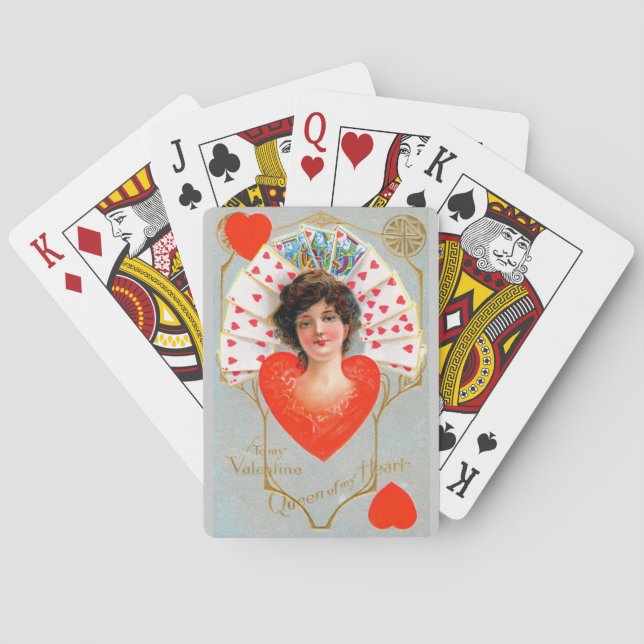 Jeu De Cartes REINE DES COEURS, Saint Valentin (dos)