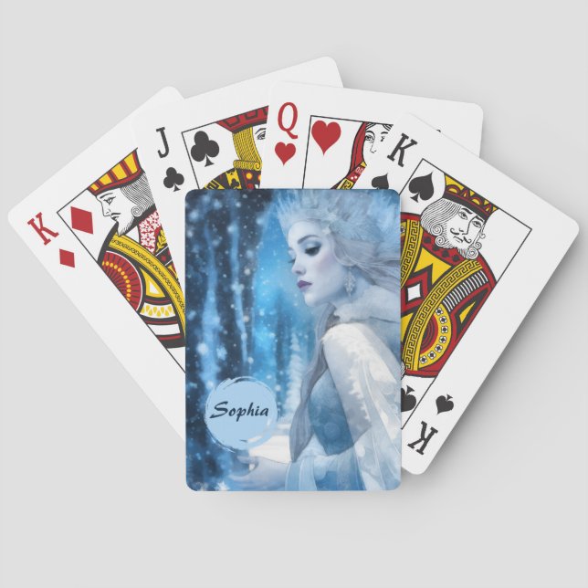 Jeu De Cartes Reine des neiges de beauté gelée en Wonderland d'h (dos)