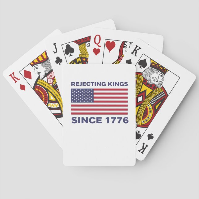 Jeu De Cartes Rejecting Kings Since 1776 Protest Classic Bold St (dos)