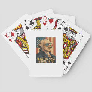 Jeu De Cartes Rejetant les rois depuis 1776 Graphique vintage cl
