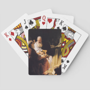 Jeu De Cartes Rembrandt Art Peinture Deux Vieux Hommes Différent