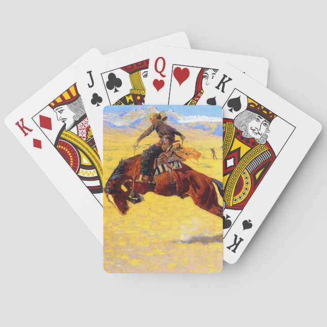 Jeu De Cartes Remington Old West Horse et Cowboy (dos)