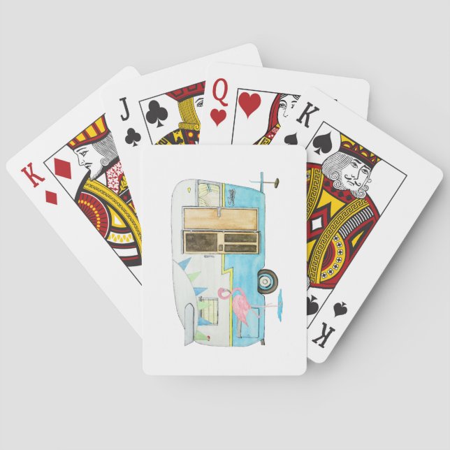 Jeu De Cartes Remorque Vintage Camper (dos)