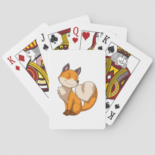 Jeu De Cartes Renard avec coeur (dos)