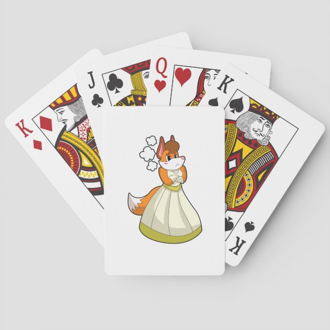 Jeu De Cartes Renard comme mariée avec robe Mariage.PNG (dos)