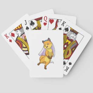 Jeu De Cartes Renard en mariée avec Voile