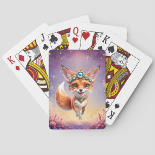 Jeu De Cartes Renard étoilé des prairies au clair de lune.