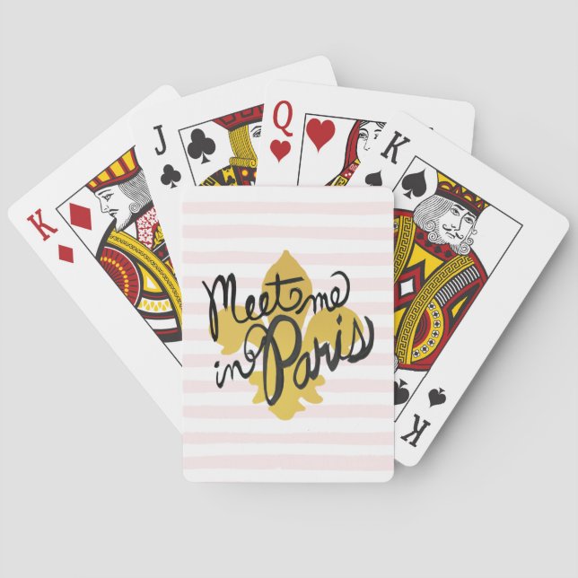 Jeu De Cartes Rencontrez-moi à Paris Noir et Or (dos)