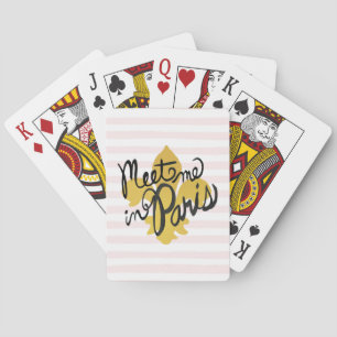 Jeu De Cartes Rencontrez-moi en noir et or de Paris