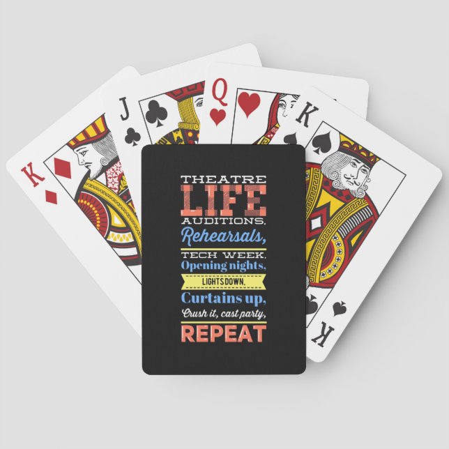 Jeu De Cartes Répétition de la vie théâtrale (dos)
