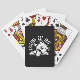 Jeu De Cartes Repose Pit Face Drôle Chien Pitbull Mème