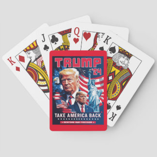 Jeu De Cartes Reprenez l'Amérique Patriotique Trump 2024 Poker C