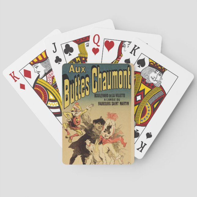 Jeu De Cartes Reproduction d'une affiche faisant la publicité de (dos)