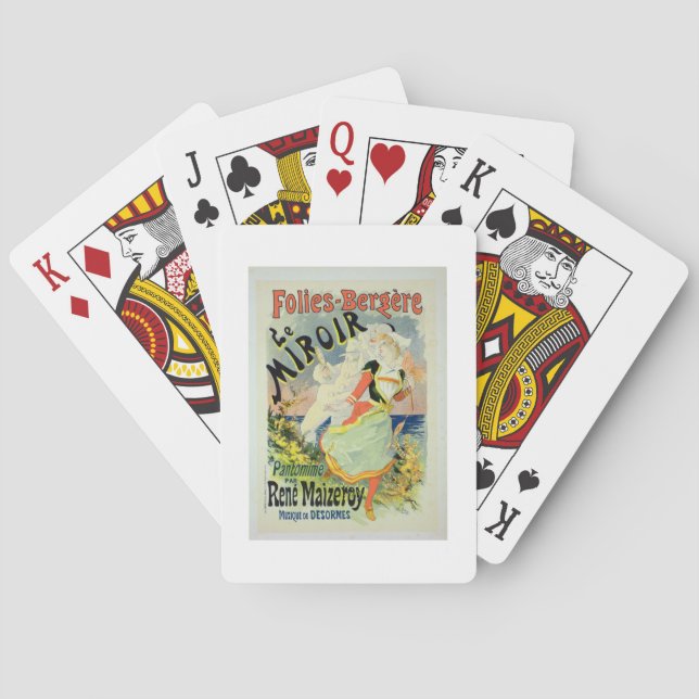 Jeu De Cartes Reproduction d'une affiche publicitaire "Le miroir (dos)