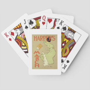 Jeu De Cartes Reproduction d'une affiche publicitaire pour 'Harp