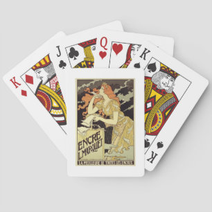 Jeu De Cartes Reproduction of a poster advertising 'Marquet Ink'
