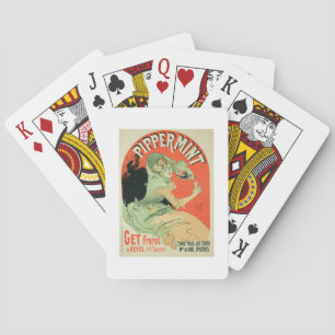 Jeu De Cartes reproduction of a poster advertising 'pippermint',