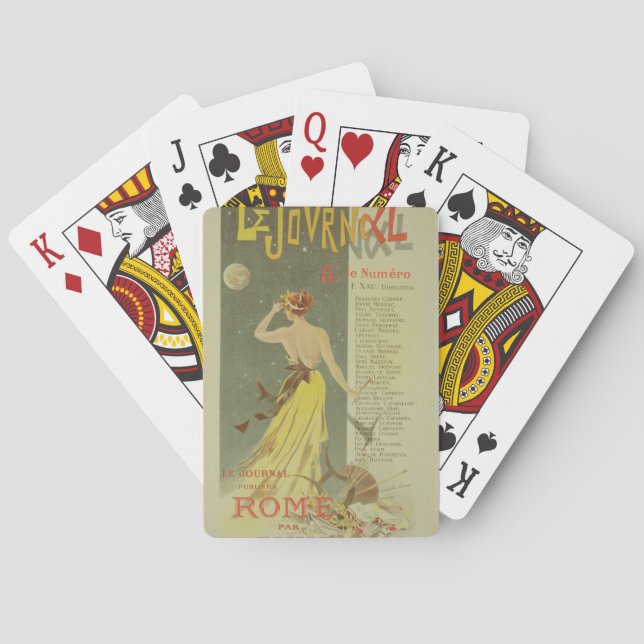 Jeu De Cartes Reproduction of a poster advertising the publicati (dos)
