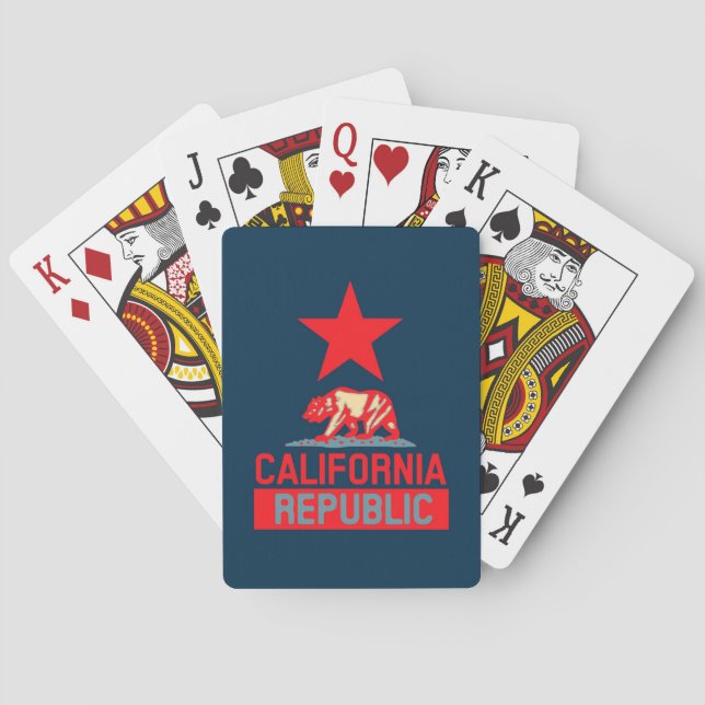 Jeu De Cartes République de Californie à l'esprit urbain (dos)