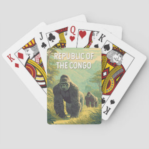 Jeu De Cartes République du Congo Illustration Voyage Art
