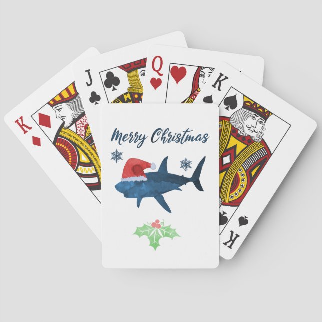 Jeu De Cartes Requin de Noël Père Noël (dos)