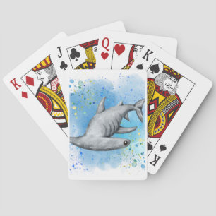 Jeu De Cartes requin marteau dans l'océan en jouant aux cartes