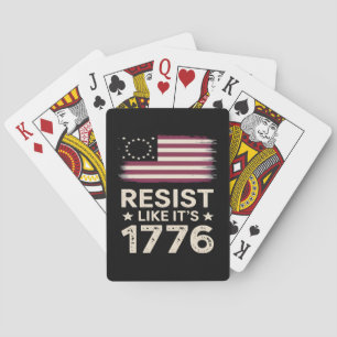 Jeu De Cartes Résistez à l'image du drapeau conservateur américa