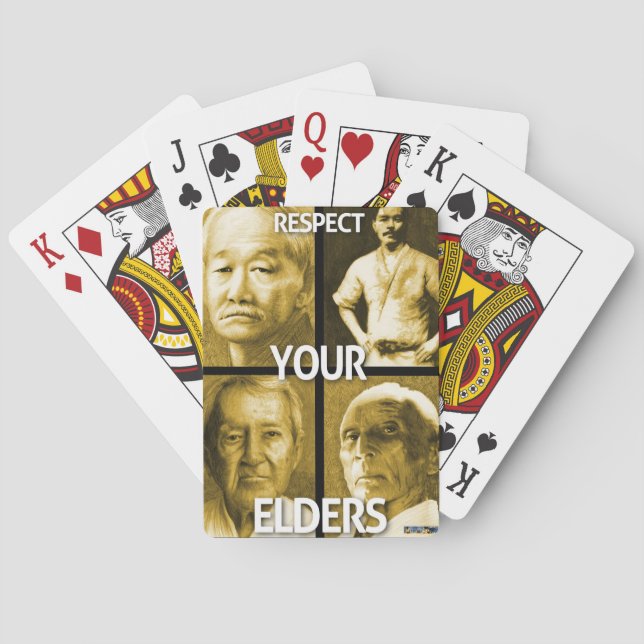 Jeu De Cartes Respectez vos aînés en jouant aux cartes (dos)