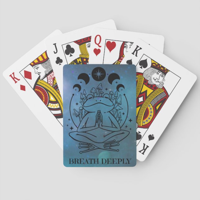 Jeu De Cartes Respiration profonde, grenouilles Zen (dos)