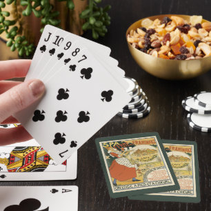 Jeu De Cartes Restaurant Bar à Bière et Café Art Nouveau Vintage