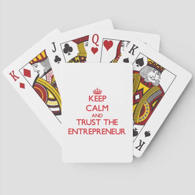 Jeu De Cartes Restez calme et faites confiance à l'entrepreneur (dos)