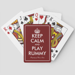 Jeu De Cartes Restez calme et jouer rumeur personnalisées carte