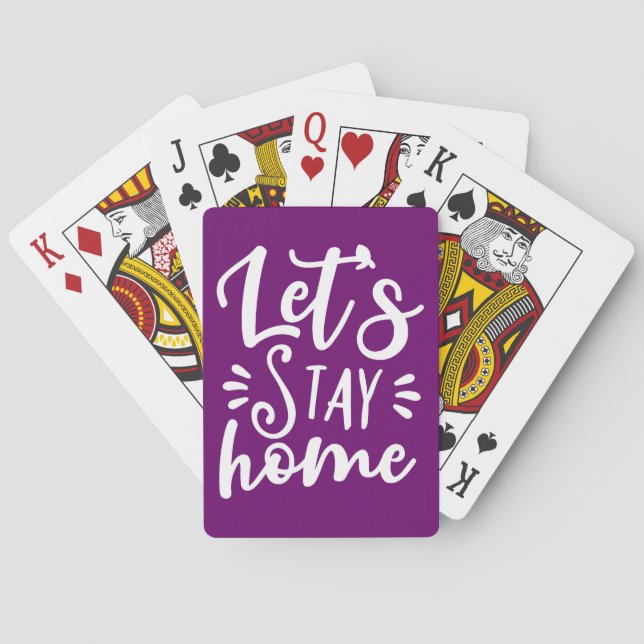 Jeu De Cartes Restons à la maison violet (dos)