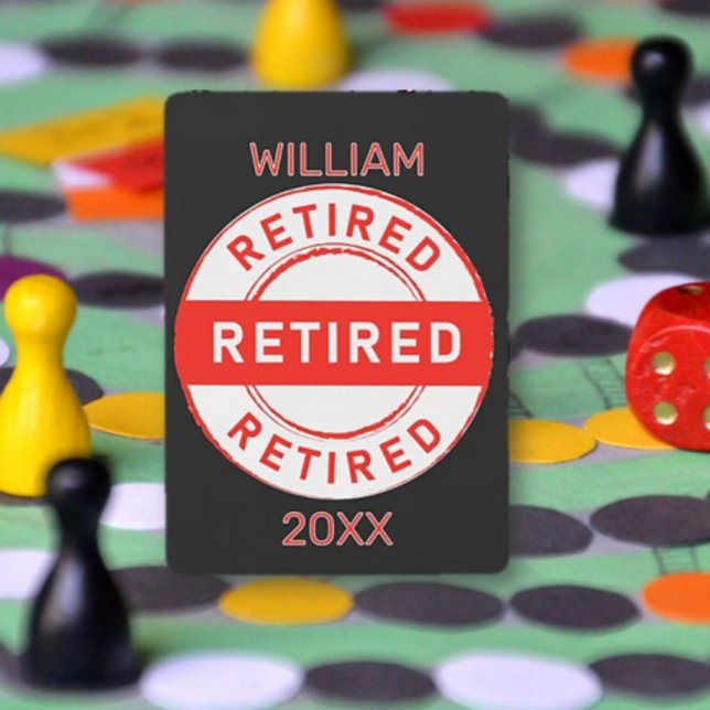 Jeu De Cartes Retraite Fun ! Cadeau de retraite personnalisé (Créateur téléchargé)