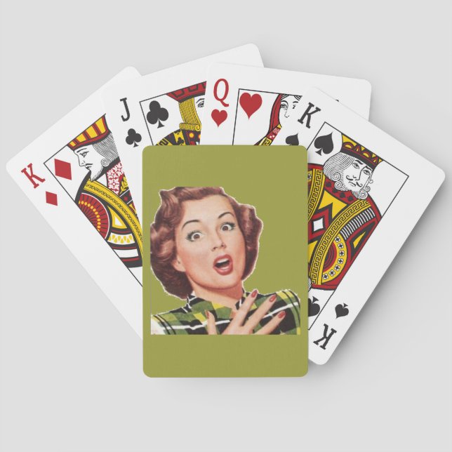 Jeu De Cartes Retro 1950 Femme au foyer Jouer des cartes (dos)