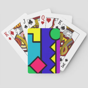 Jeu De Cartes Retro 80s Bloc de Couleurs
