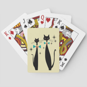 Jeu De Cartes Retro Atomique Moyen Siècle Moderne MCM Cool Chat