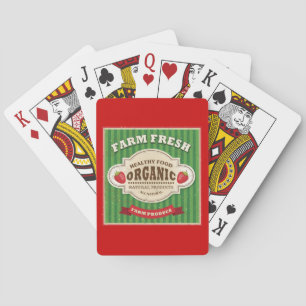 Jeu De Cartes Retro Farm Fresh Poster Design
