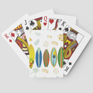 Jeu De Cartes Retro Gold Tropical Coastal Surfboards