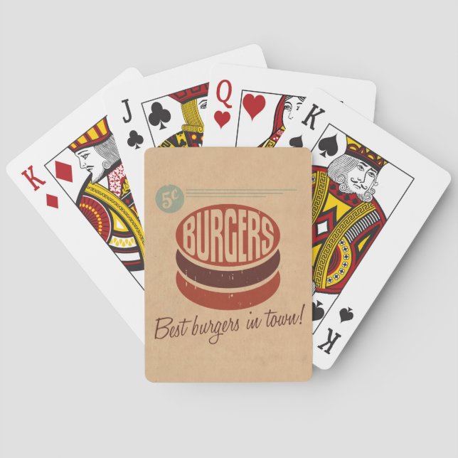 Jeu De Cartes Rétro hamburger (dos)