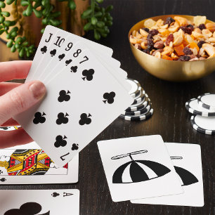 Jeu De Cartes Retro hélice Beanie Whimsical noir et blanc